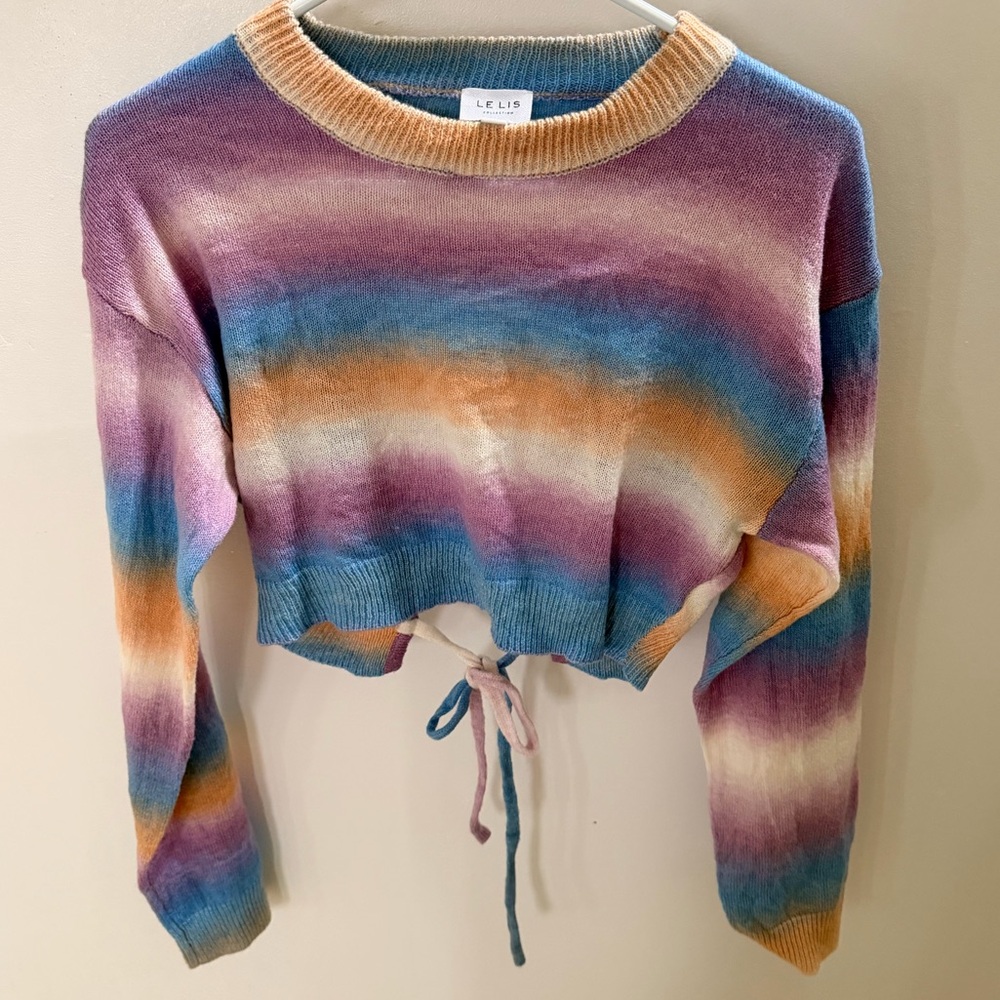 Le Lis Vibrant Striped Crop Top